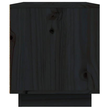TV-Möbel Svart TV-Bänk 80x35x40,5 cm massiv furu