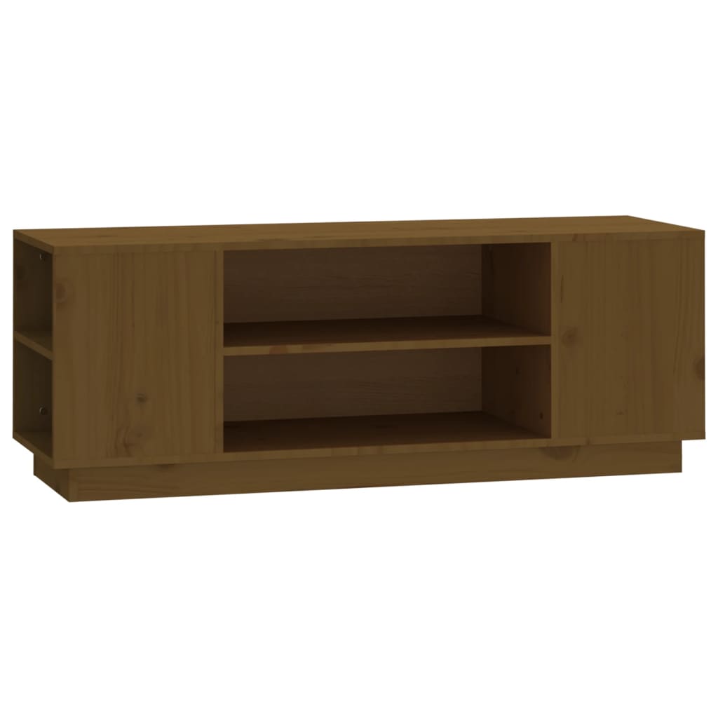 TV-Möbel Brun TV-Bänk honungsbrun 110x35x40,5 cm massiv furu