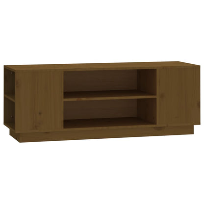 TV-Möbel Brun TV-Bänk honungsbrun 110x35x40,5 cm massiv furu