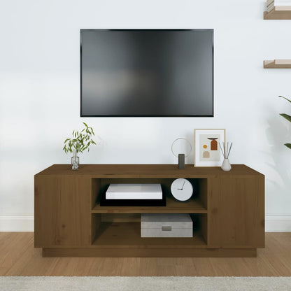 TV-Möbel Brun TV-Bänk honungsbrun 110x35x40,5 cm massiv furu