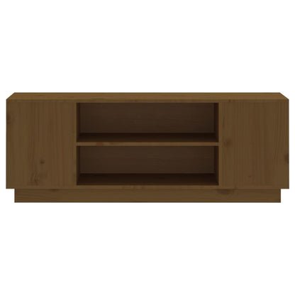 TV-Möbel Brun TV-Bänk honungsbrun 110x35x40,5 cm massiv furu