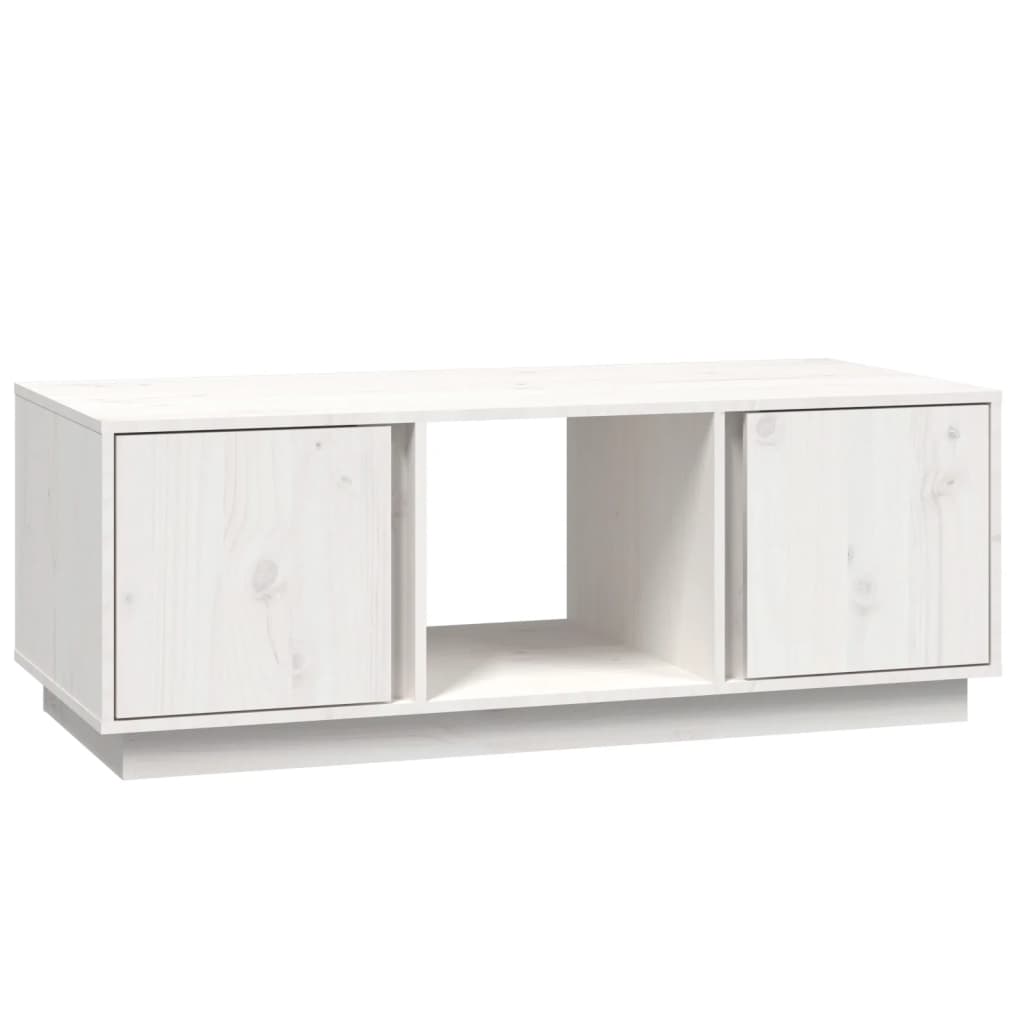 Soffbord Vit 110x50x40 cm massiv furu