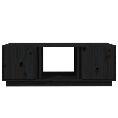 Soffbord Svart 110x50x40 cm massiv furu