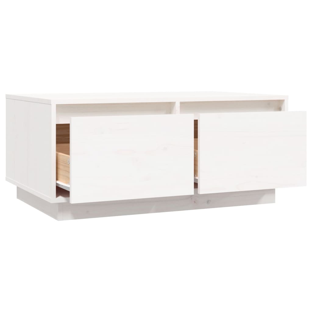 Soffbord Vit 80x50x35 cm massiv furu
