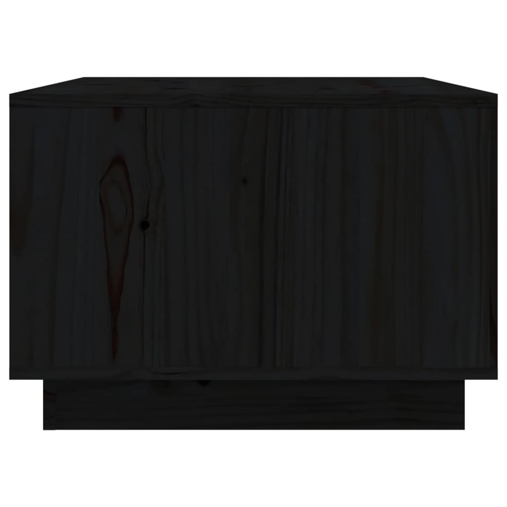 Soffbord Svart 80x50x35 cm massivt furu