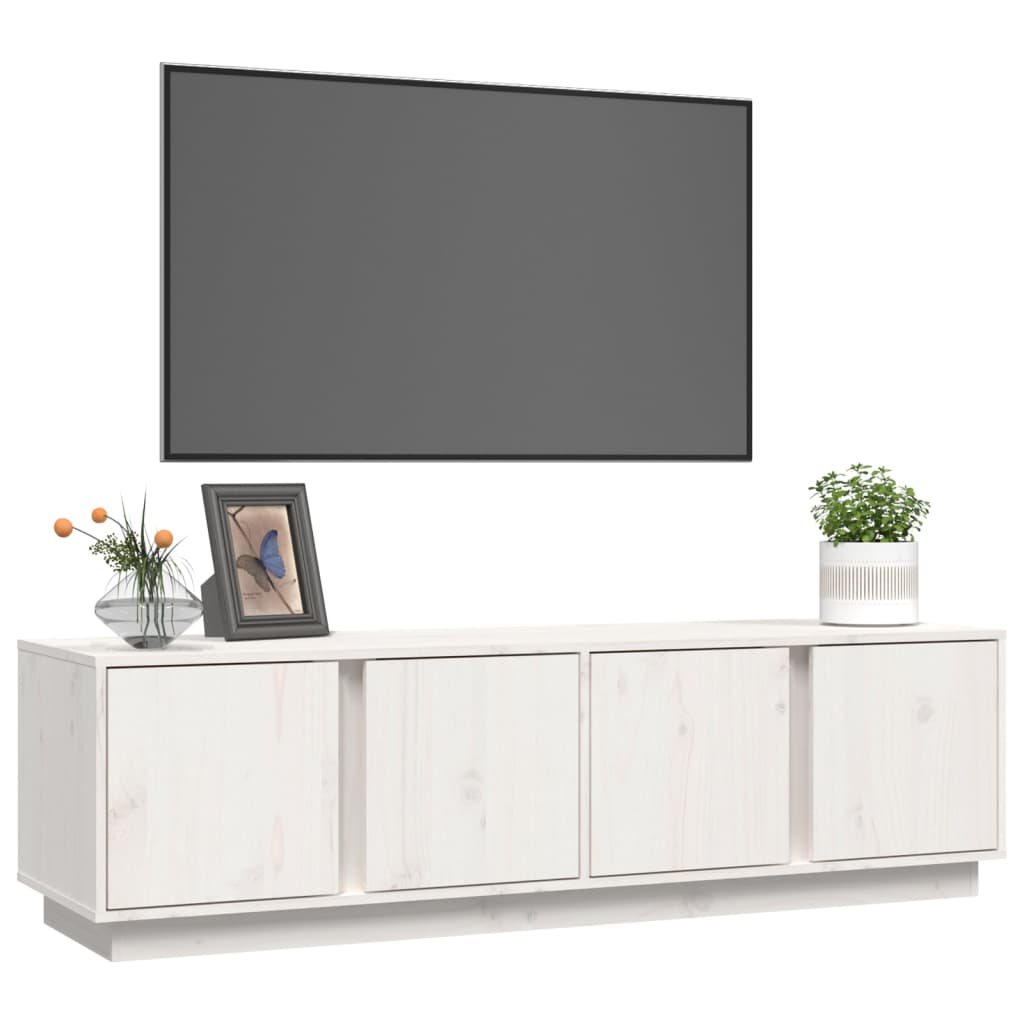 TV-Möbel Vit TV-Bänk 140x40x40 cm massiv furu
