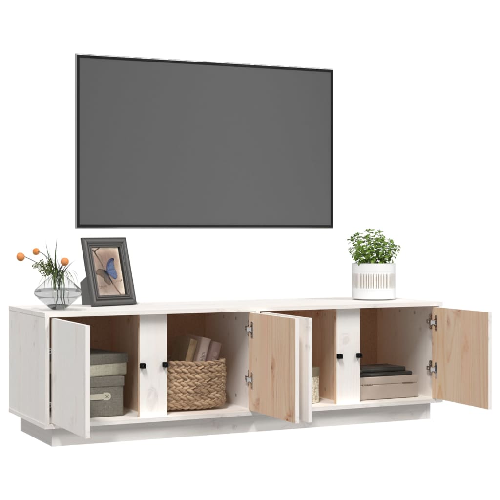 TV-Möbel Vit TV-Bänk 140x40x40 cm massiv furu