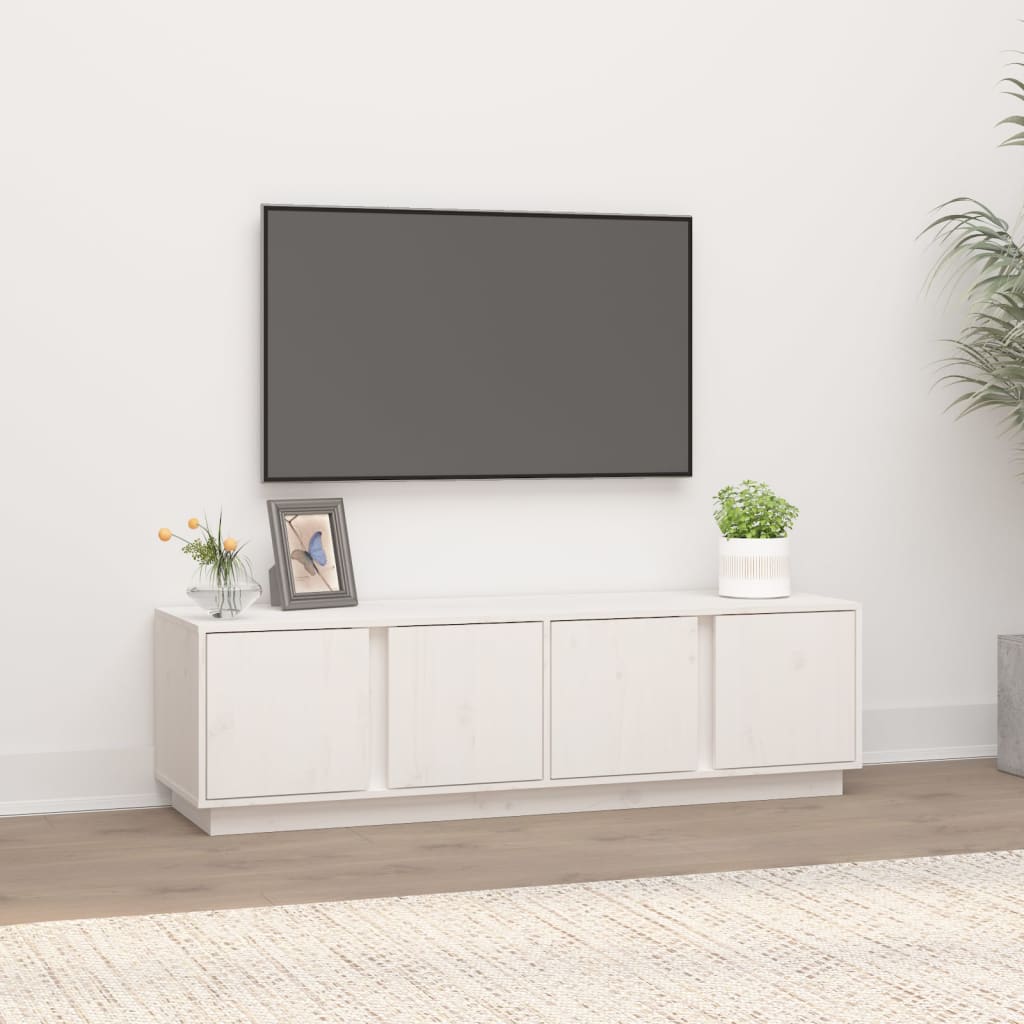 TV-Möbel Vit TV-Bänk 140x40x40 cm massiv furu
