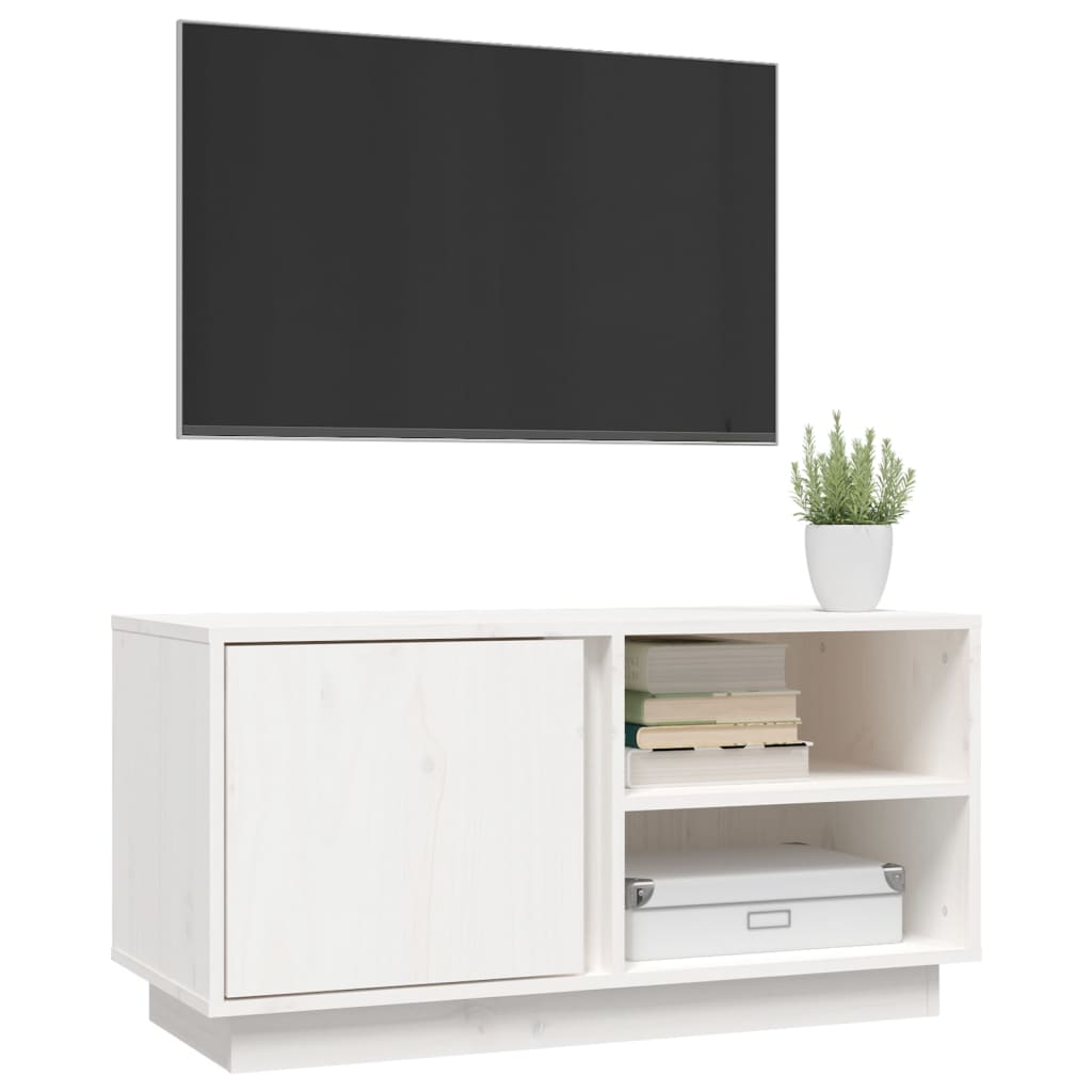 TV-Möbel Vit TV-Bänk 80x35x40,5 cm massiv furu