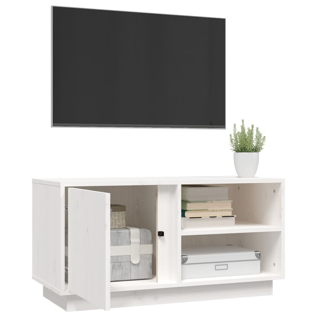 TV-Möbel Vit TV-Bänk 80x35x40,5 cm massiv furu