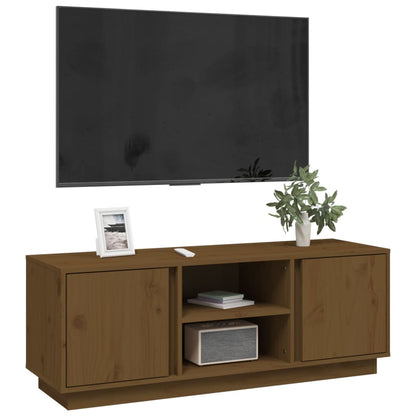 TV-Möbel Brun Honungsbrun TV-Bänk 110x35x40,5 cm massiv furu
