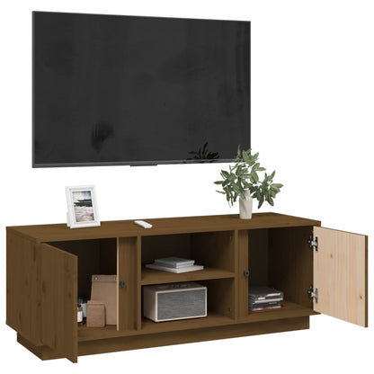 TV-Möbel Brun Honungsbrun TV-Bänk 110x35x40,5 cm massiv furu