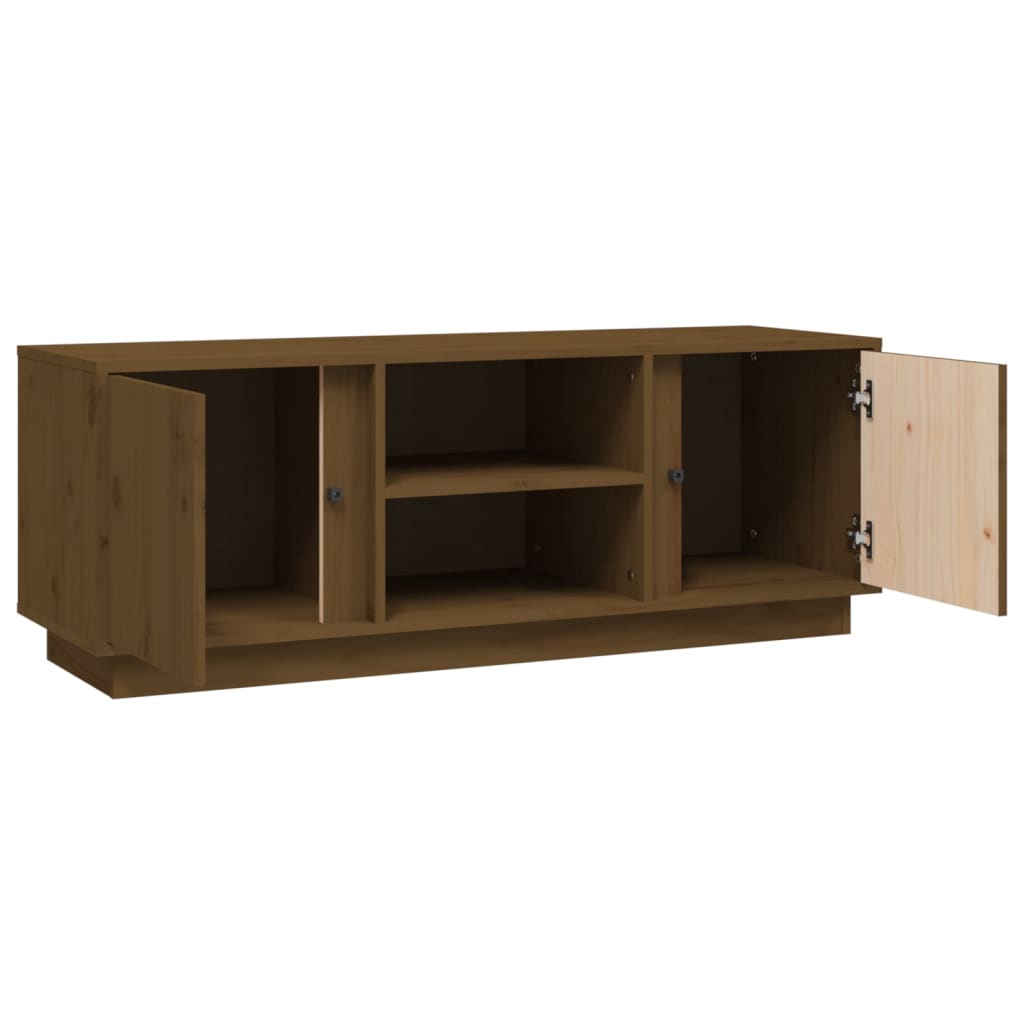 TV-Möbel Brun Honungsbrun TV-Bänk 110x35x40,5 cm massiv furu