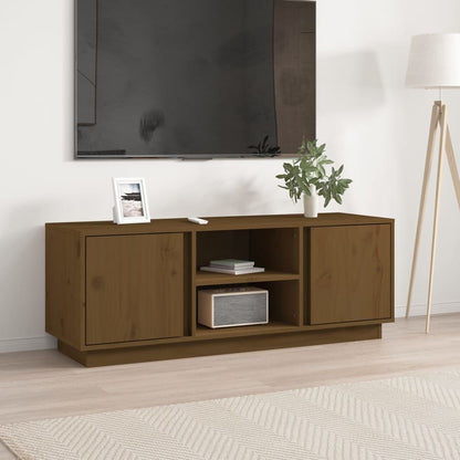 TV-Möbel Brun Honungsbrun TV-Bänk 110x35x40,5 cm massiv furu
