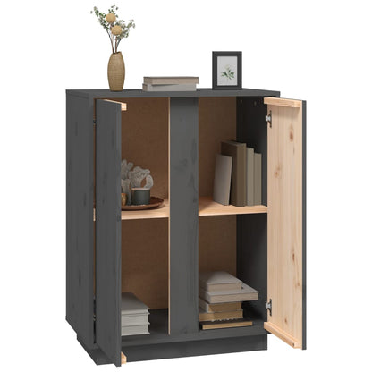 Skänk Grå 60x35x80cm massiv furu