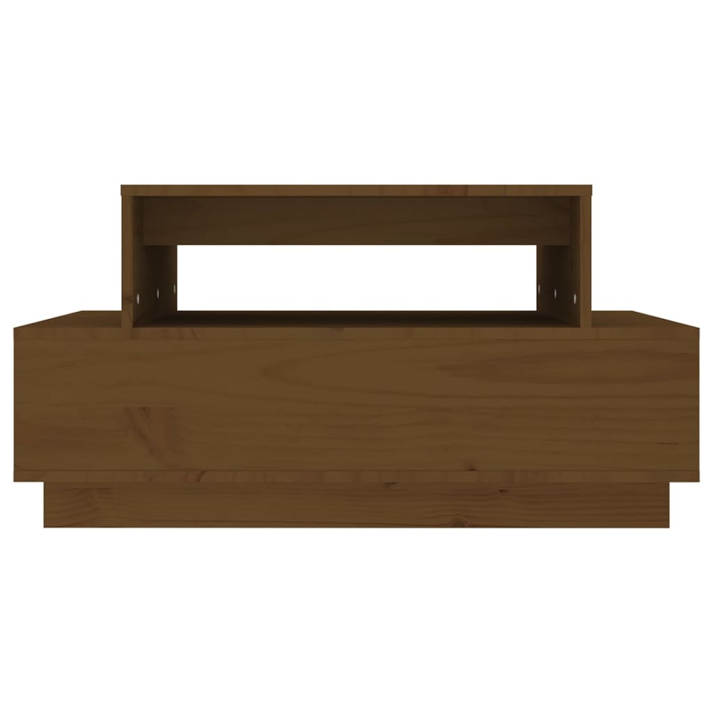 Soffbord Brun Honungsbrun 80x55x40,5 cm massiv furu
