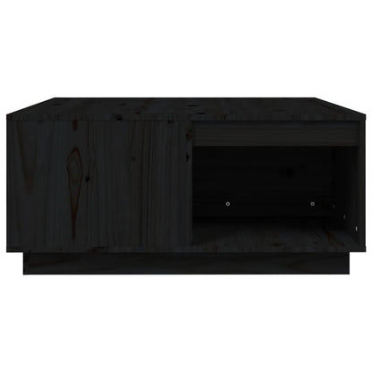 Soffbord Svart 80x81x36,5 cm massiv furu