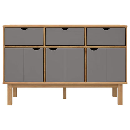 Skänk OTTA brun&grå 114x43x73,5 cm massiv furu