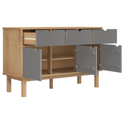 Skänk OTTA brun&grå 114x43x73,5 cm massiv furu