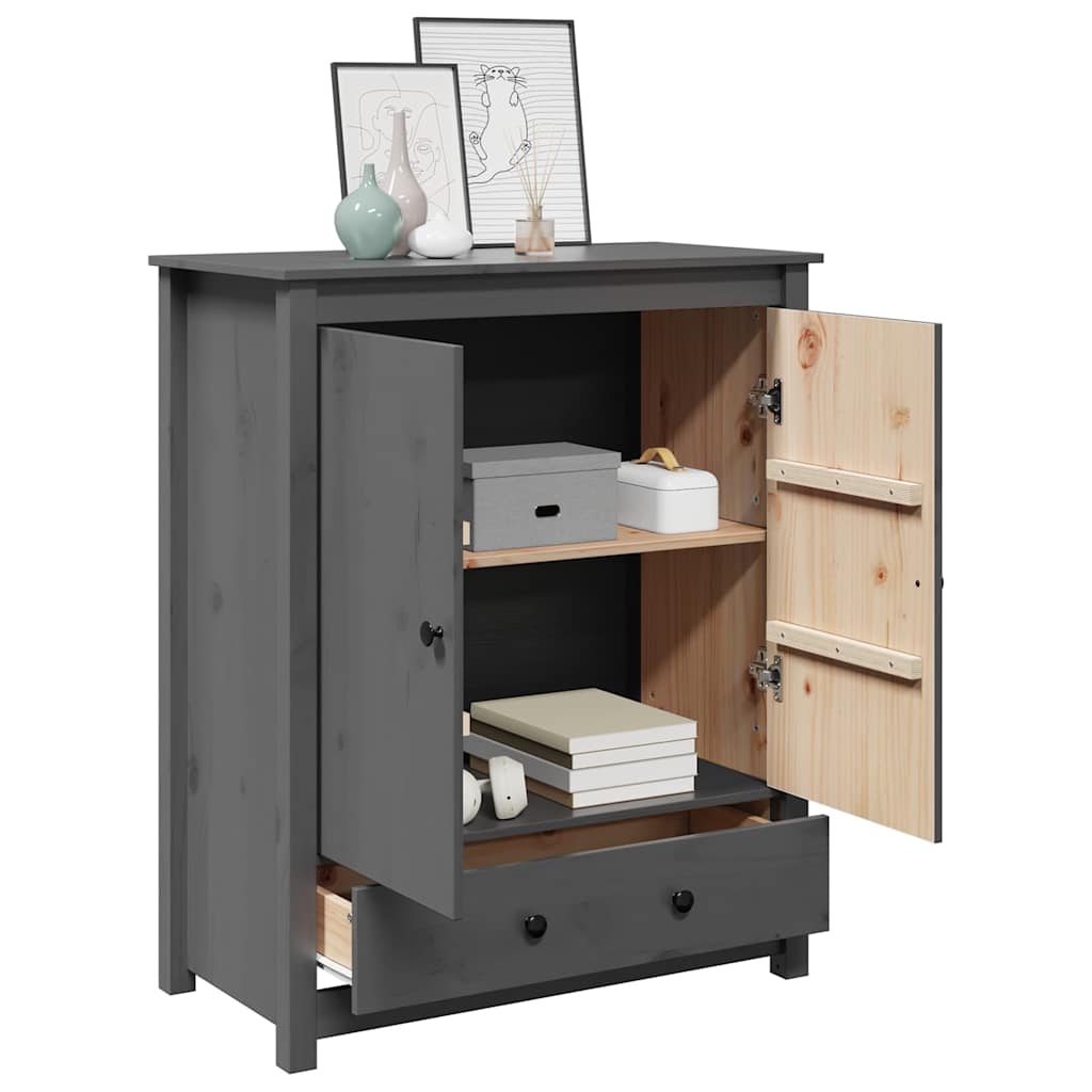 Skänk Grå 83x41,5x100 cm massiv furu
