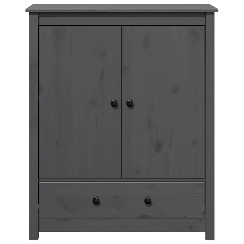 Skänk Grå 83x41,5x100 cm massiv furu