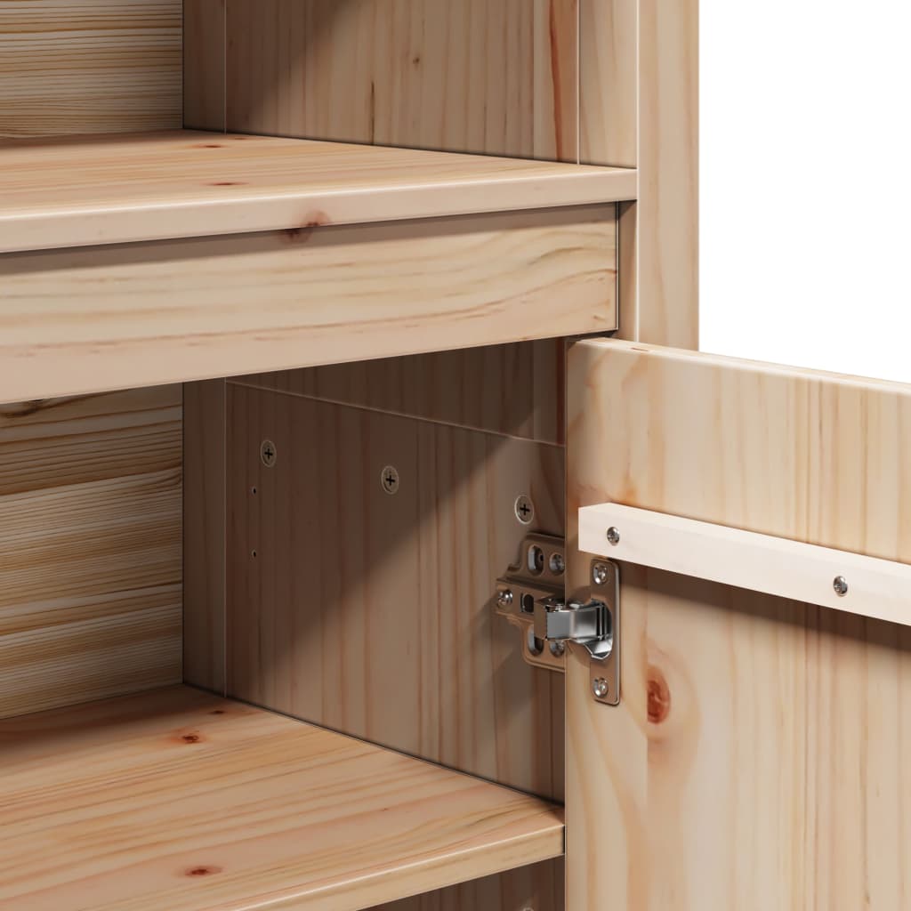 Skåp Trä 80x35x154 cm massiv furu