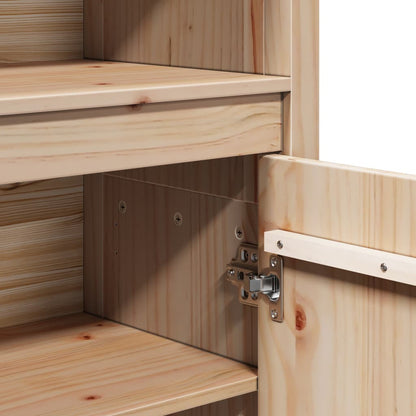 Skåp Trä 80x35x154 cm massiv furu