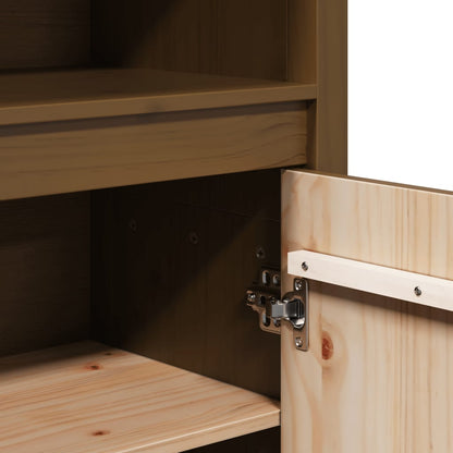 Skåp Brun Honungsbrun Trä 80x35x154 cm massiv furu