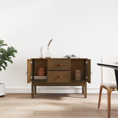 Skänk Brun Honungbrun 110x40x78 cm massiv furu