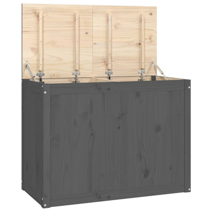 Tvättkorg Grå 88,5x44x66 cm massiv furu