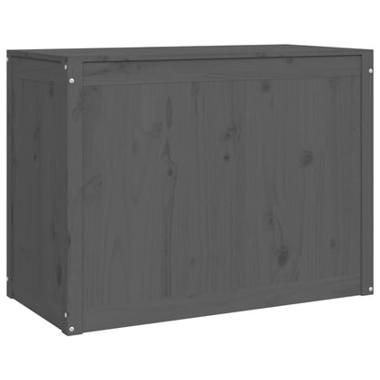 Tvättkorg Grå 88,5x44x66 cm massiv furu