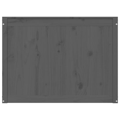 Tvättkorg Grå 88,5x44x66 cm massiv furu