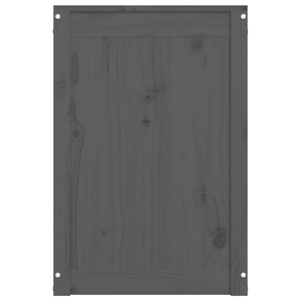 Tvättkorg Grå 88,5x44x66 cm massiv furu