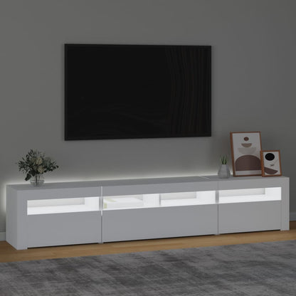 TV-Möbel Vit TV-Bänk LED 210x35x40 cm