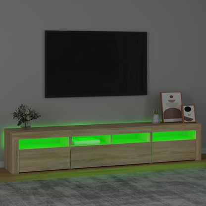TV-Möbel Sonoma Ek TV-Bänk LED 210x35x40 cm