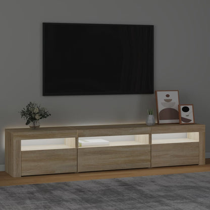 TV-Möbel Sonoma Ek TV-Bänk LED 195x35x40 cm