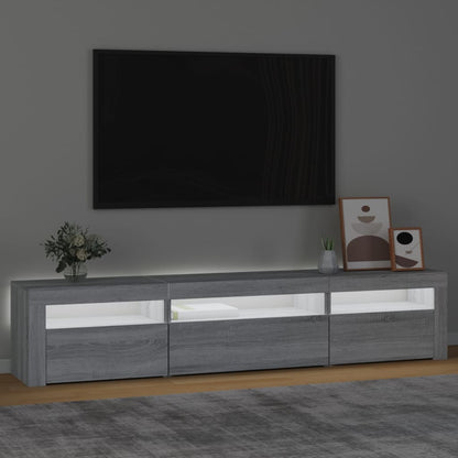 TV-Möbel Sonoma Grå TV-Bänk LED 195x35x40 cm