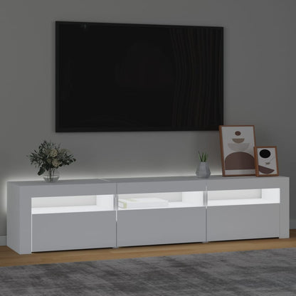 TV-Möbel Vit TV-Bänk LED 180x35x40 cm