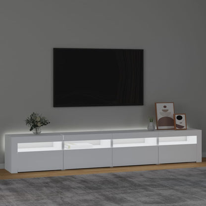 TV-Möbel Vit TV-Bänk LED 240x35x40 cm