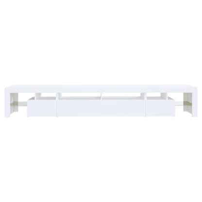 TV-Möbel Vit TV-Bänk LED-belysning 260x36,5x40 cm