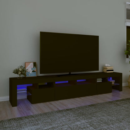 TV-Möbel Svart TV-Bänk LED 230x36,5x40 cm