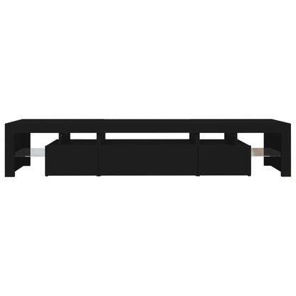 TV-Möbel Svart TV-Bänk LED 215x36,5x40 cm