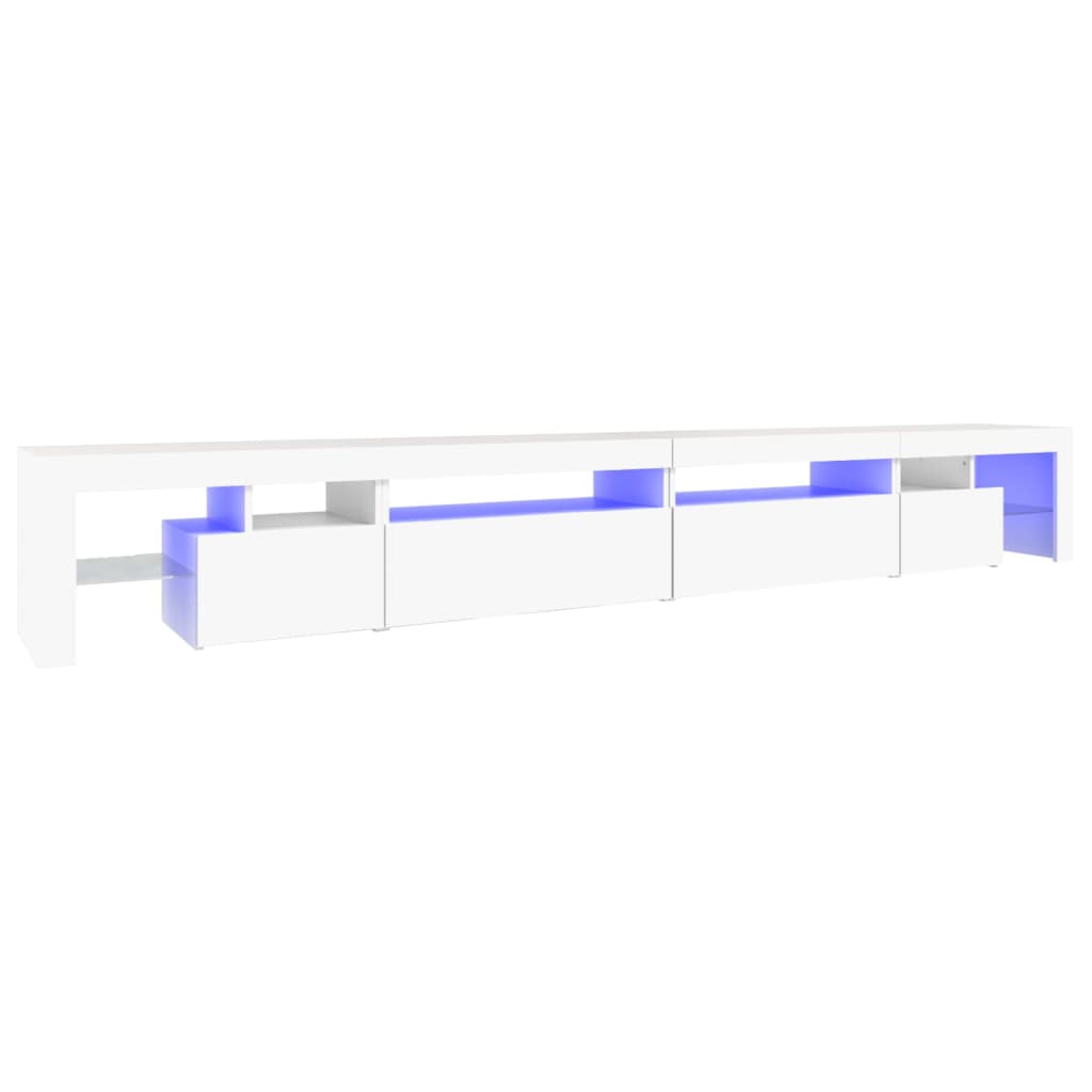 TV-Möbel Vit TV-Bänk LED 290x36,5x40 cm