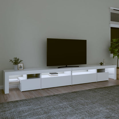 TV-Möbel Vit TV-Bänk LED 290x36,5x40 cm