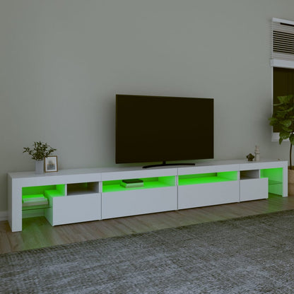 TV-Möbel Vit TV-Bänk LED 290x36,5x40 cm