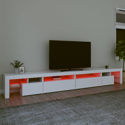 TV-Möbel Vit TV-Bänk LED 290x36,5x40 cm