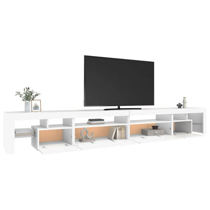 TV-Möbel Vit TV-Bänk LED 290x36,5x40 cm