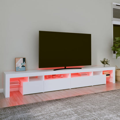 TV-Möbel Vit TV-Bänk LED 260x36,5x40 cm