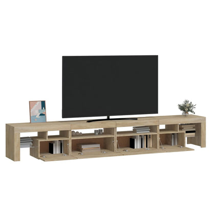 TV-Möbel Sonoma Ek TV-Bänk med LED-belysning 260x36,5x40 cm