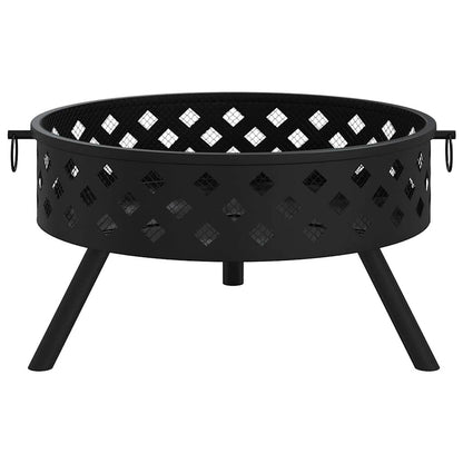 Eldstad med eldgaffel 58 cm XXL stål